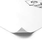 Dream House Vingerafdruk bruiloft gastenboek Poster (Hoek)