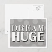 Dream Huge Motivatie Briefkaart (Voorkant / Achterkant)