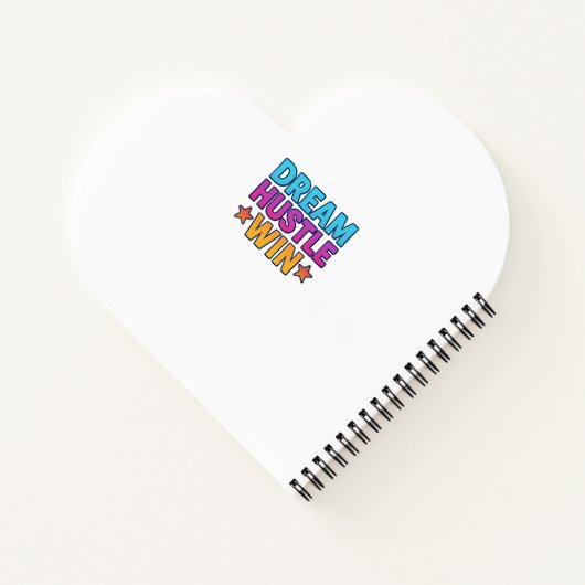Dream Hustle Win – Heart Notitieboek (Achterkant)