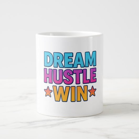 Dream Hustle Win – Motivatie Mok (Voorkant)