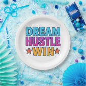 DREAM HUSTLE WIN Motivatie papier Bord (Feest)