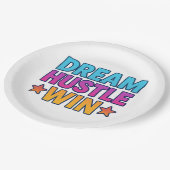 DREAM HUSTLE WIN Motivatie papier Bord (Gekanteld)