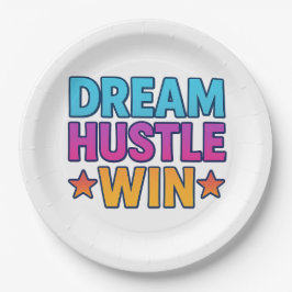 DREAM HUSTLE WIN Motivatie papier Bord