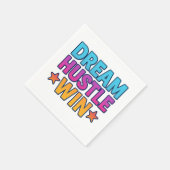 DREAM HUSTLE WIN Motivatie Papieren servet (Hoek)