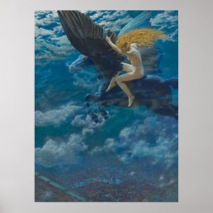 Dream Idyll (A Valkyrie) van Edward Robert Hughes Poster