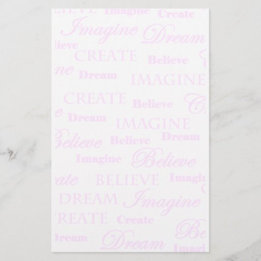 Dream Imagine Creëer Believe Briefpapier (Voorkant)