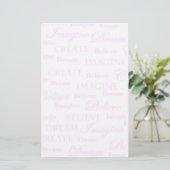 Dream Imagine Creëer Believe Briefpapier (Staand voorkant)