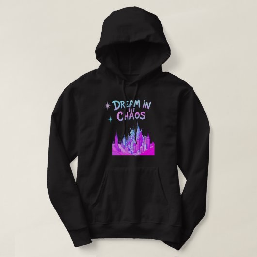 Dream in Chaos – Surreal Cityscape Hoodie (Design voorkant)