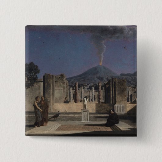 Dream in de Ruins of Pompeii, 1866 Vierkante Button 5,1 Cm (Voorkant)