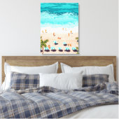 Dream in kleuren uit het Zee | Oceaan Canvas Afdruk (Insitu (Slaapkamer))