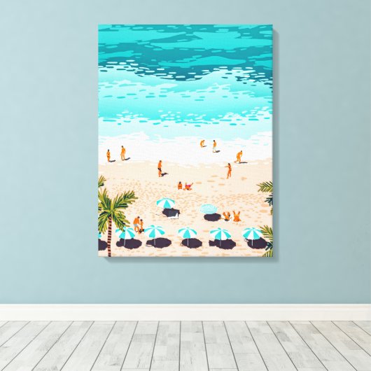 Dream in kleuren uit het Zee | Oceaan Canvas Afdruk (Insitu (Houten vloer))