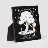 Dream in realiteit-kleine jongen, Big Dreams Logo Fotoplaat (Voorkant)