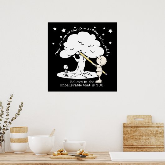 Dream in realiteit-kleine jongen, Big Dreams Logo Poster (Keuken)