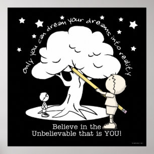 Dream in realiteit-kleine jongen, Big Dreams Logo Poster