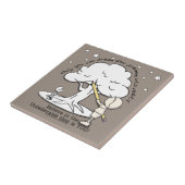 Dream in realiteit-kleine jongen, Big Dreams Logo Tegeltje (Zijkant)