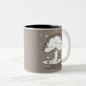 Dream in realiteit-kleine jongen, Big Dreams Logo Tweekleurige Koffiemok (Voorkant rechts)