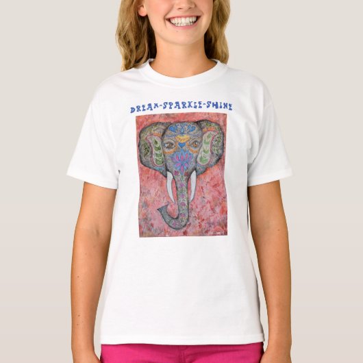 Dream Inspiration Elephant Girls Ruffle Shirt (Voorkant)