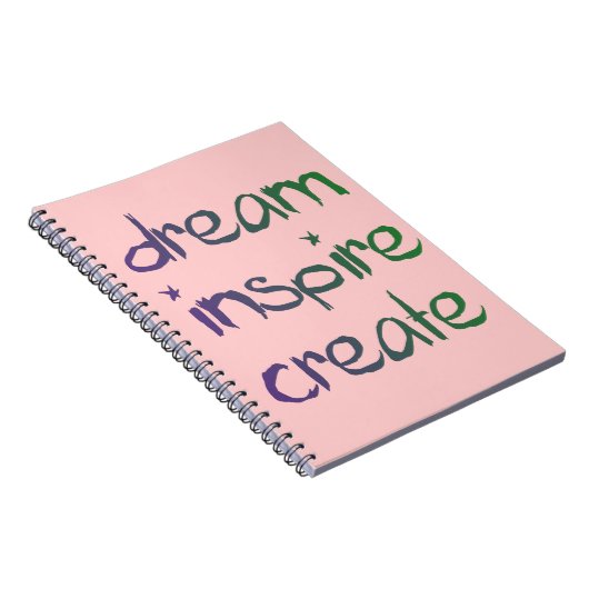 Dream, Inspire, Creëer-notebook Notitieboek (Rechterzijde)