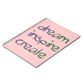 Dream, Inspire, Creëer-notebook Notitieboek (Linkerzijde)