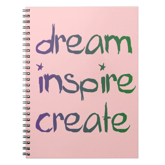 Dream, Inspire, Creëer-notebook Notitieboek (Voorkant)