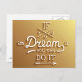 Dream Inspire Motivate Briefkaart (Voorkant / Achterkant)