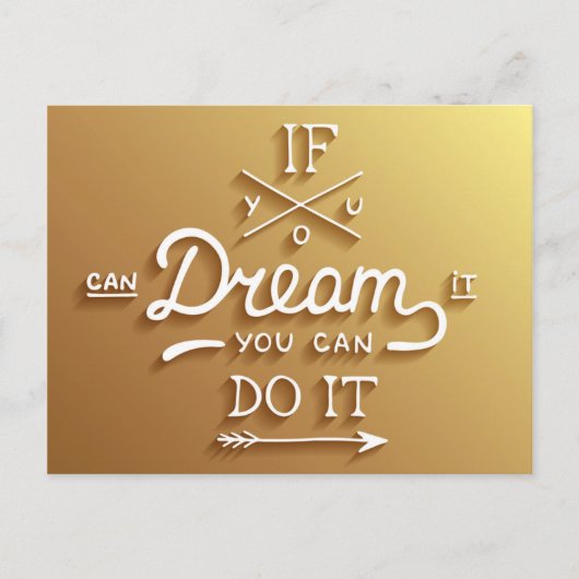Dream Inspire Motivate Briefkaart (Voorkant)