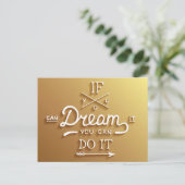 Dream Inspire Motivate Briefkaart (Staand voorkant)