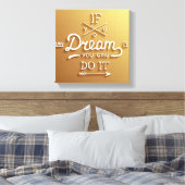 Dream Inspire Motivate Canvas Afdruk (Insitu (Slaapkamer))