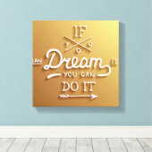 Dream Inspire Motivate Canvas Afdruk (Insitu (Houten vloer))