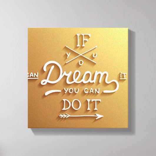 Dream Inspire Motivate Canvas Afdruk (Voorkant)