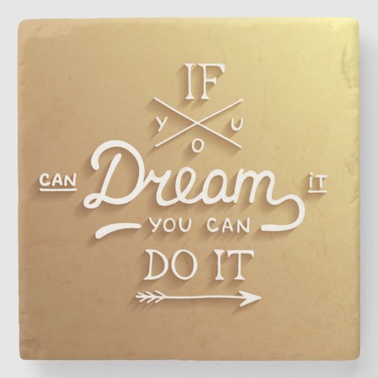 Dream Inspire Motivate Stenen Onderzetter (Voorkant)