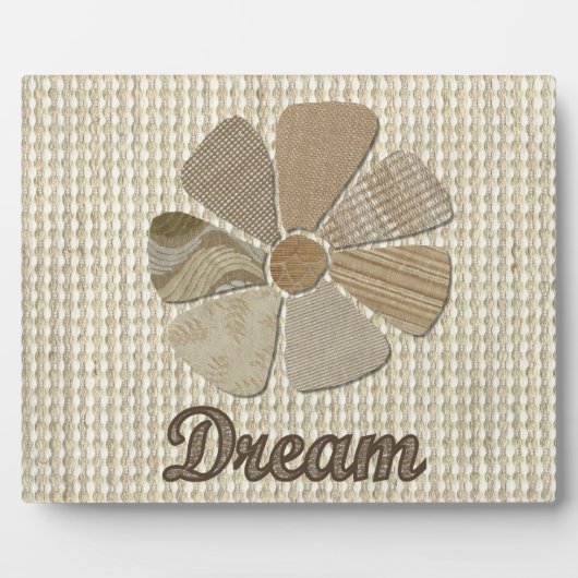 Dream Inspirerend Collage Fabric Flower Plaque Fotoplaat (Voorkant)