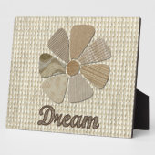 Dream Inspirerend Collage Fabric Flower Plaque Fotoplaat (Zijkant)