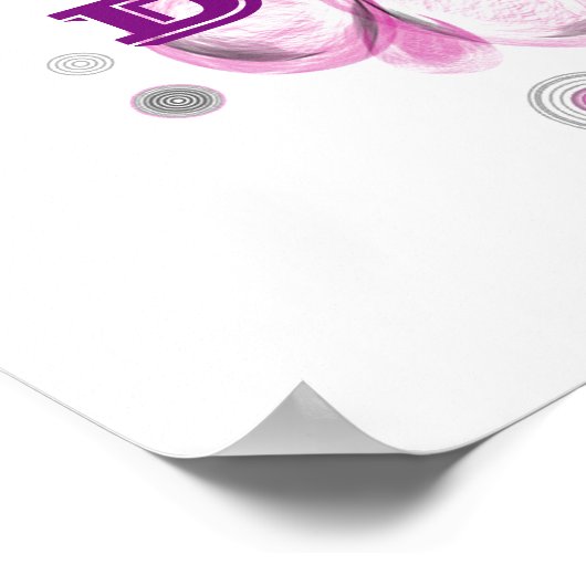 Dream Inspirerend Custom Flower Art Poster (Hoek)