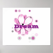 Dream Inspirerend Custom Flower Art Poster (Voorkant)