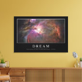 Dream: Inspirerend prijsopgave Canvas Afdruk (Insitu (Woonkamer))