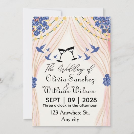 Dream invitation for a breathtaking wedding kaart (Voorkant)