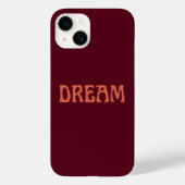 Dream iPhone Case in Bourgondië en Sinaasappel (Achterkant)