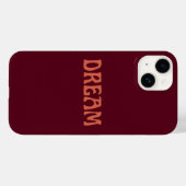 Dream iPhone Case in Bourgondië en Sinaasappel (Achterkant (horizontaal))
