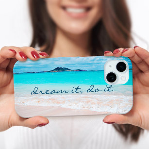 Dream It Do It Blue Ocean Hawaii Sandy Beach Foto iPhone 15 Case