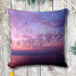 Dream It Do It Paarse Ocean Sunset Foto (klein) Kussen