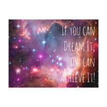 Dream it it Achieve It Motivatie Quote Galaxy Star