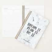 Dream it Plan it do it Motivatie Quote Marmer Planner (Display)