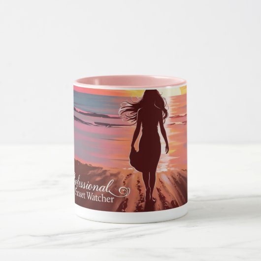 Dream Job Mok, professionele Sunset Watcher Mok (Midden)