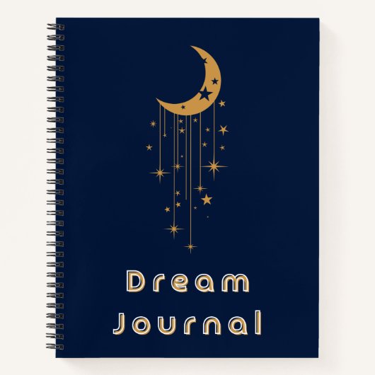 Dream Journal - Celestial Moon en Hanging Stars Notitieboek (Voorkant)