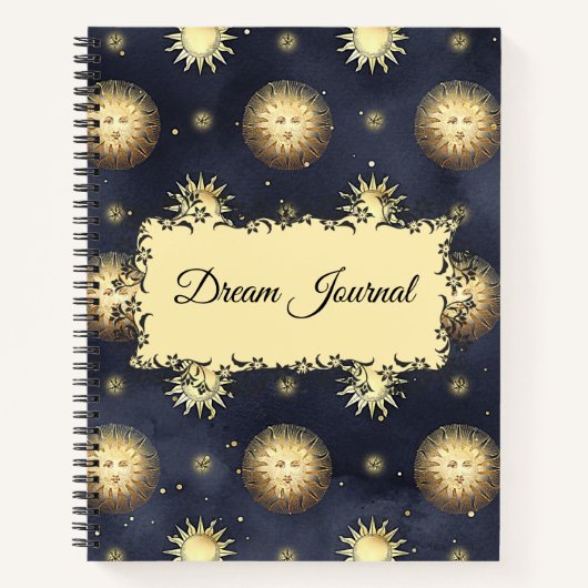 Dream Journal - Celestial Sun Pattern Notitieboek (Voorkant)