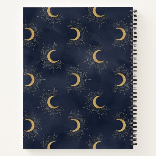 Dream Journal - Fun en Modern Celestial Moon Notitieboek (Achterkant)