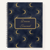 Dream Journal - Fun en Modern Celestial Moon Notitieboek (Voorkant)