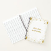 Dream Journal - Gold en White Sun en sterren Notitieboek (Binnen)