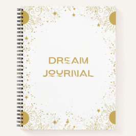 Dream Journal - Gold en White Sun en sterren Notitieboek
